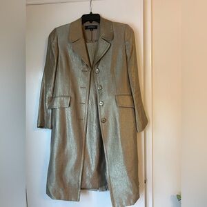 Kasper Gold Shimmer Dress Coat